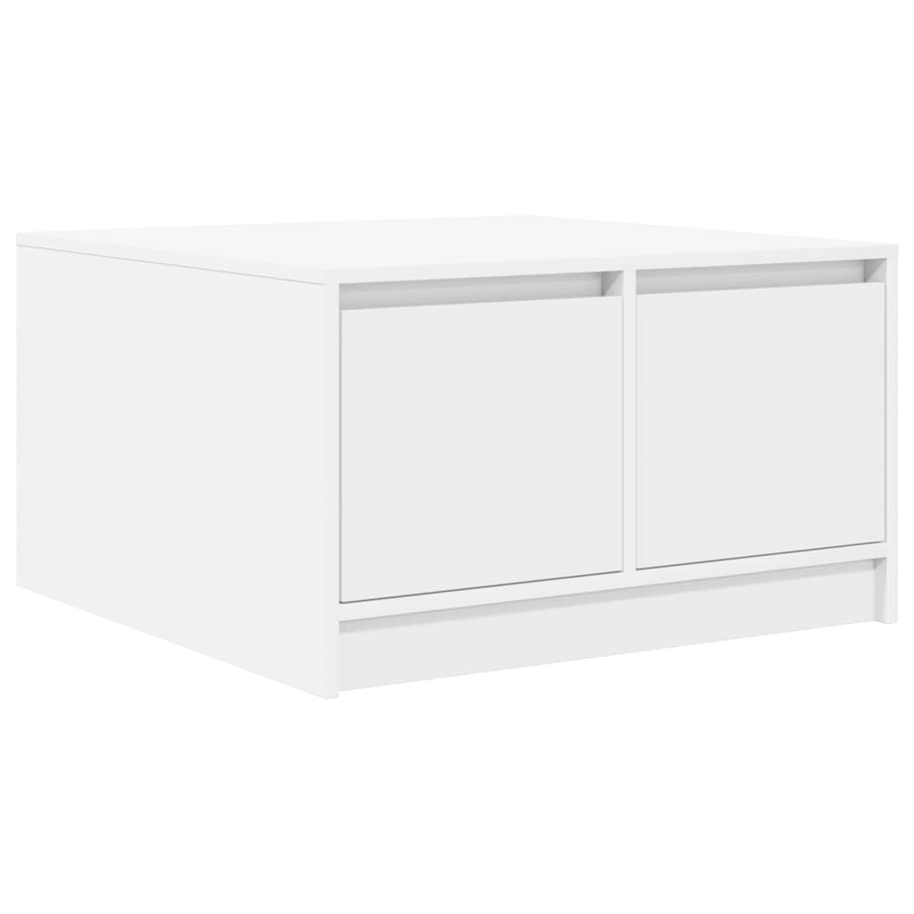 vidaXL Coffee Table with Drawers White 70,5x70x40 cm