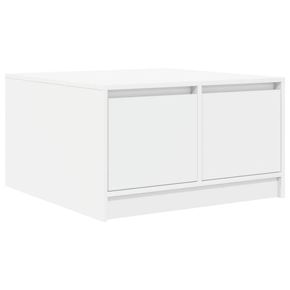 vidaXL Coffee Table with Drawers White 70,5x70x40 cm