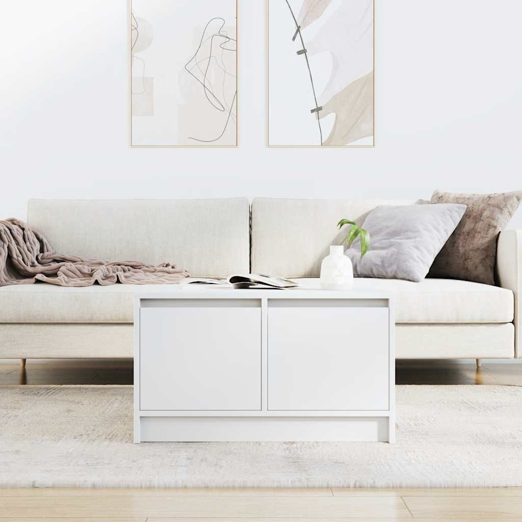 vidaXL Coffee Table with Drawers White 70,5x70x40 cm