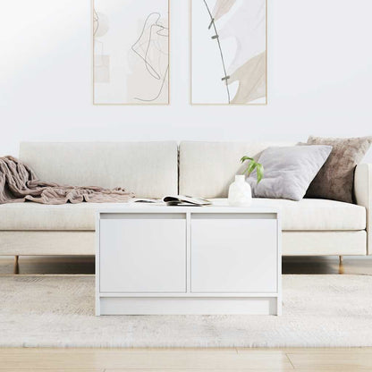 vidaXL Coffee Table with Drawers White 70,5x70x40 cm