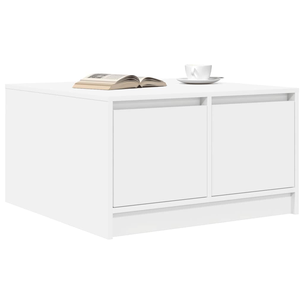 vidaXL Coffee Table with Drawers White 70,5x70x40 cm