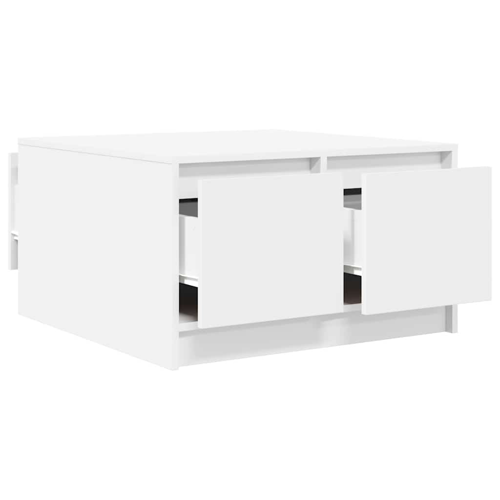 vidaXL Coffee Table with Drawers White 70.5x70x40 cm
