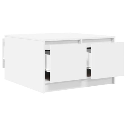 vidaXL Coffee Table with Drawers White 70.5x70x40 cm