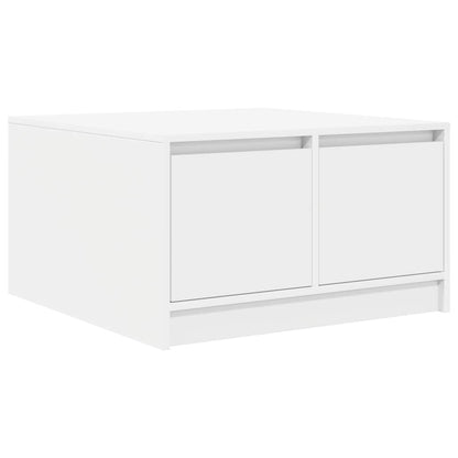 vidaXL Coffee Table with Drawers White 70,5x70x40 cm