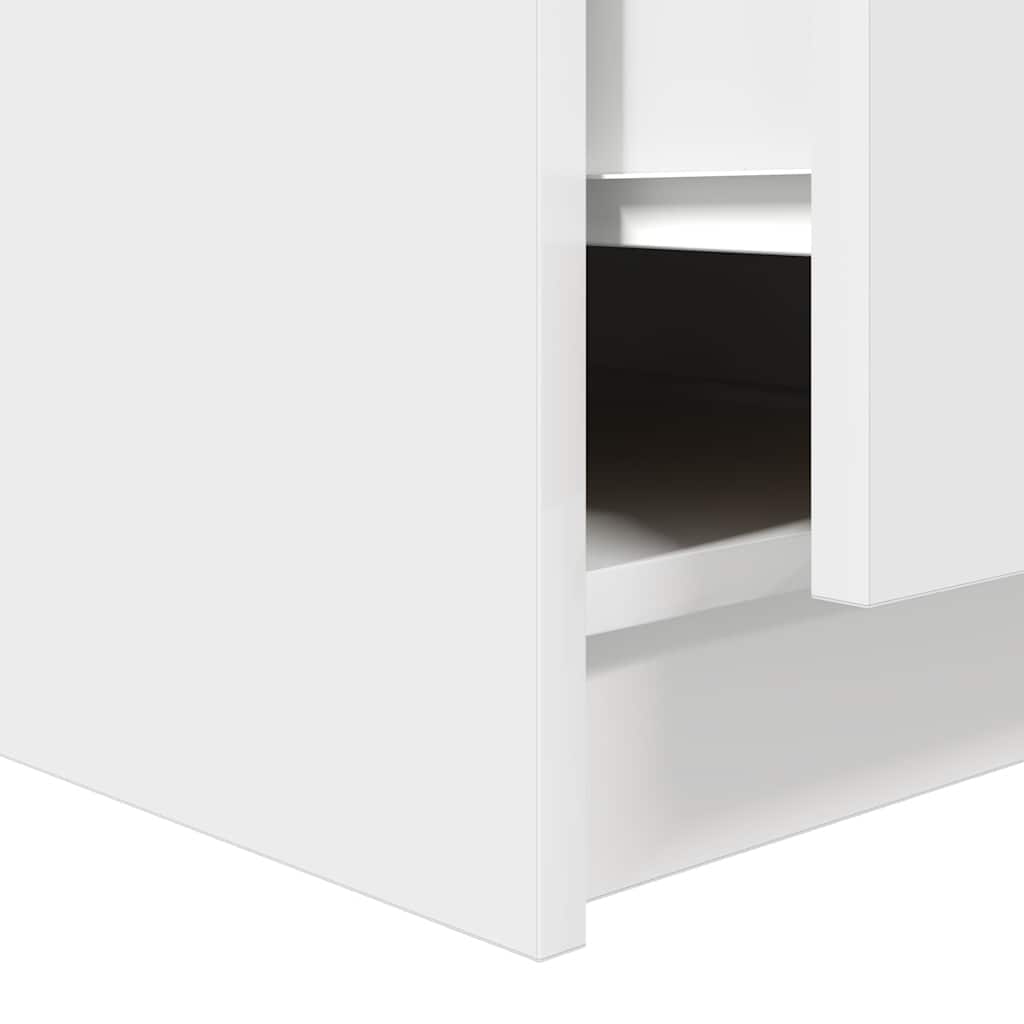 vidaXL Coffee Table with Drawers White 70,5x70x40 cm