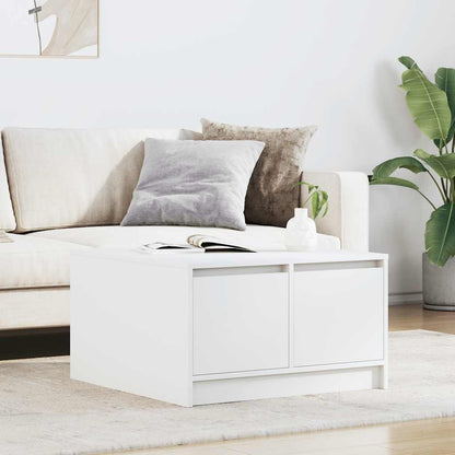 vidaXL Coffee Table with Drawers White 70,5x70x40 cm