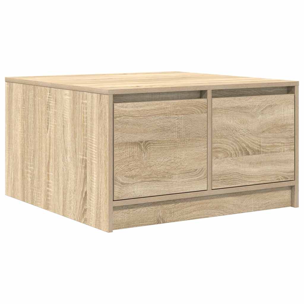 vidaXL Coffee Table with Drawers Sonoma Oak 70.5x70x40 cm