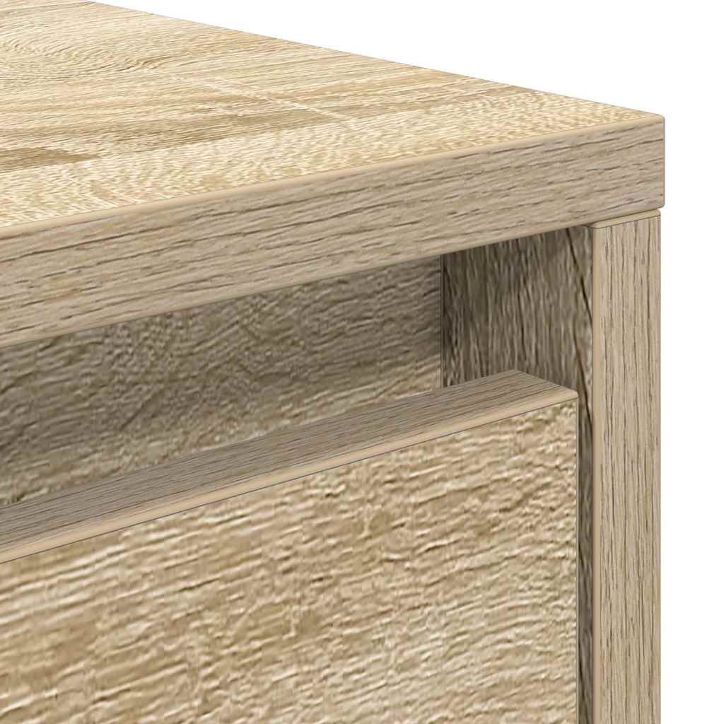 vidaXL Coffee Table with Drawers Sonoma Oak 70.5x70x40 cm