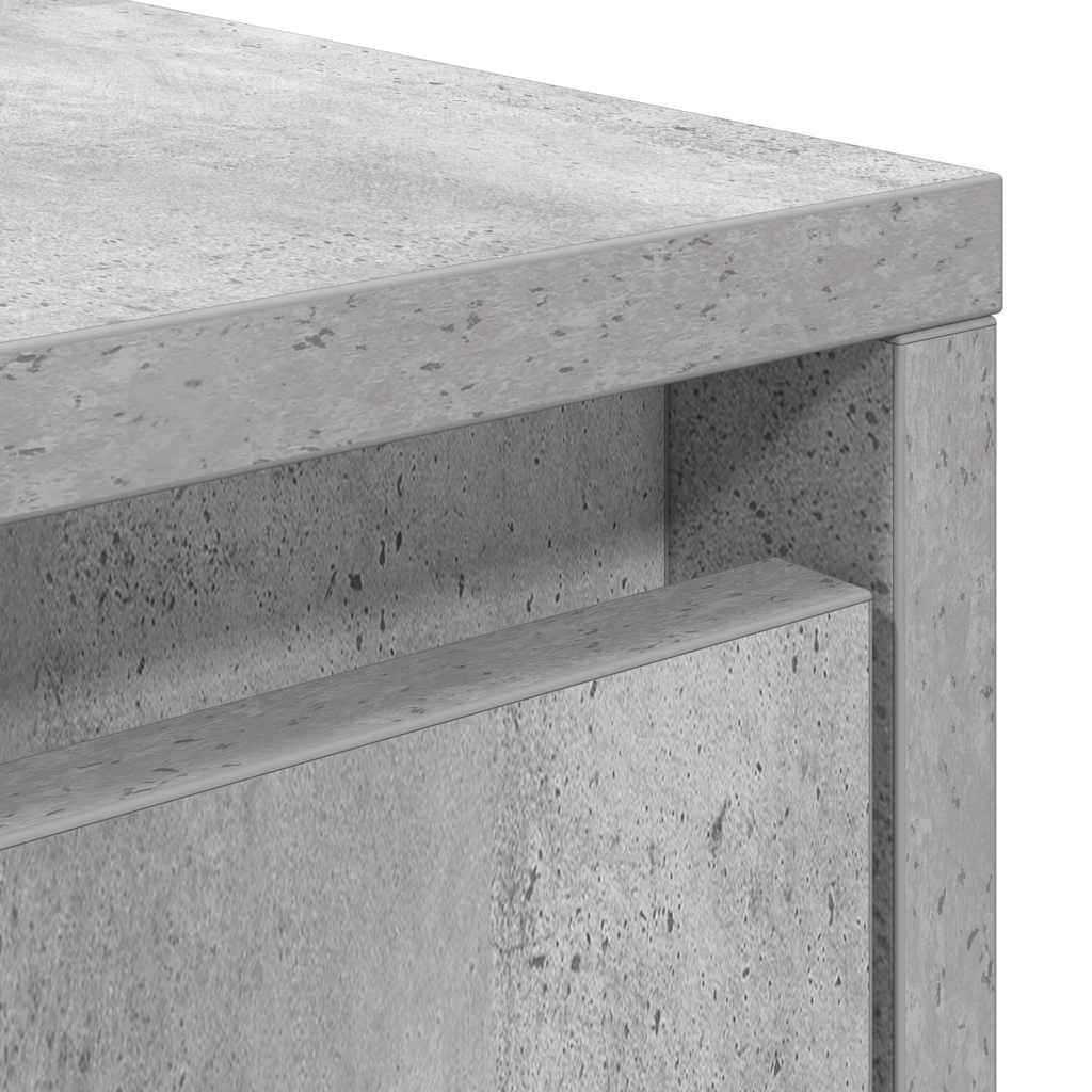vidaXL Coffee Table with Drawers Concrete Grey 70.5x70x40 cm