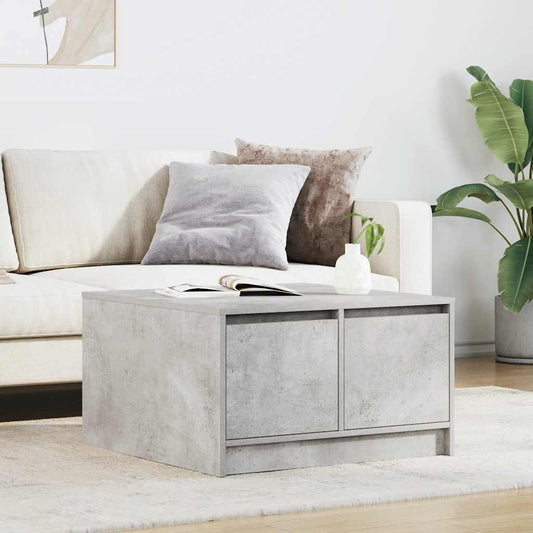 vidaXL Coffee Table with Drawers Concrete Grey 70.5x70x40 cm