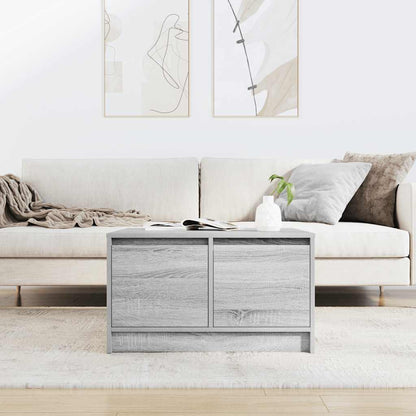 vidaXL Coffee Table with Drawers Grey Sonoma 70.5x70x40 cm