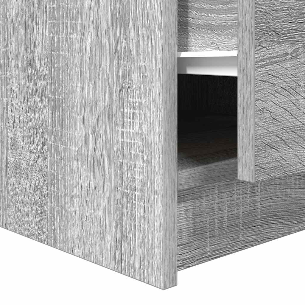 vidaXL Coffee Table with Drawers Grey Sonoma 70.5x70x40 cm