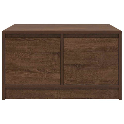 vidaXL Coffee Table with Drawers Brown Oak 70.5x70x40 cm