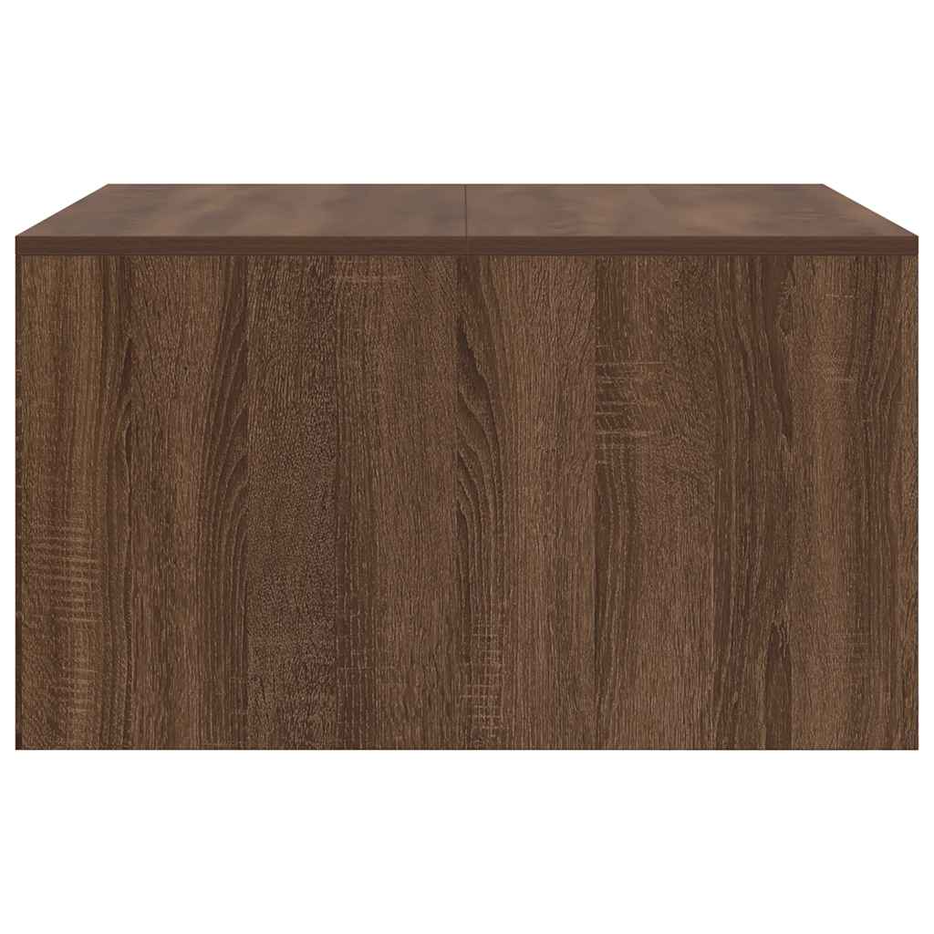 vidaXL Coffee Table with Drawers Brown Oak 70,5x70x40 cm