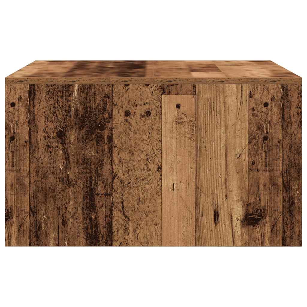 vidaXL Coffee Table with Drawers Old Wood 70.5x70x40 cm