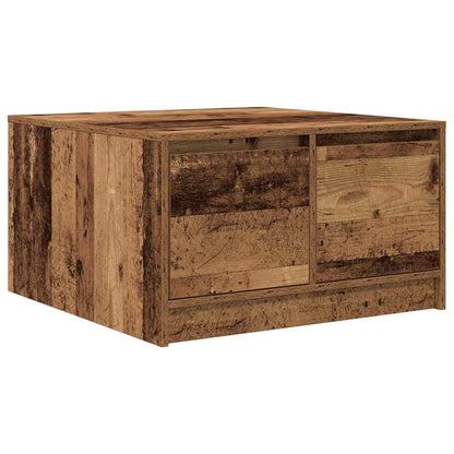 vidaXL Coffee Table with Drawers Old Wood 70,5x70x40 cm