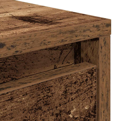 vidaXL Coffee Table with Drawers Old Wood 70.5x70x40 cm