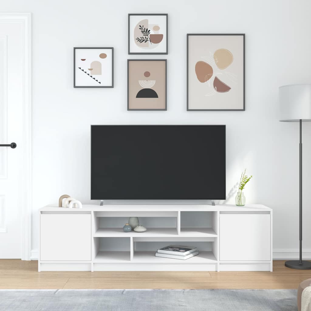 vidaXL TV Cabinet | White | Engineered wood | Large | TV Cabinet | Rectangular