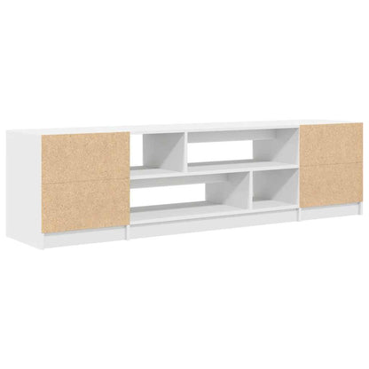 vidaXL TV Cabinet | White | Engineered wood | Large | TV Cabinet | Rectangular