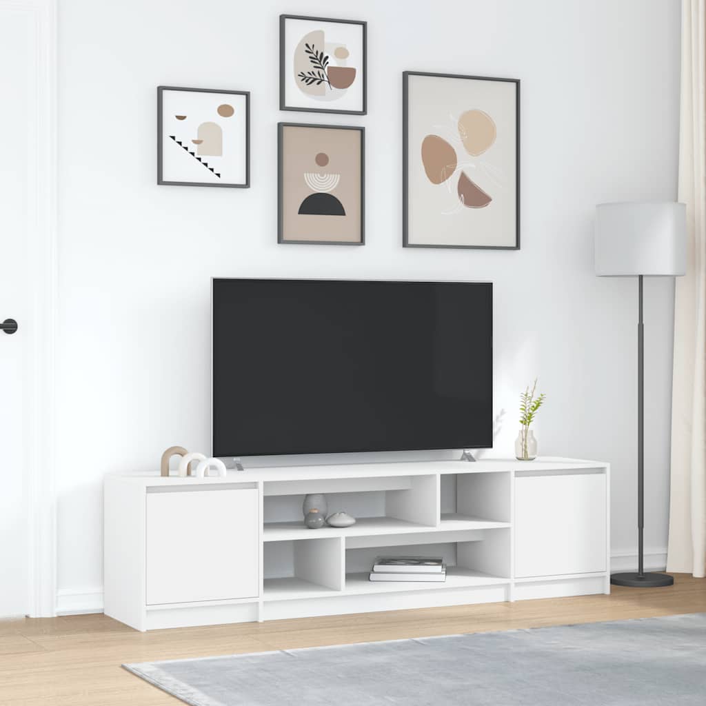 vidaXL TV Cabinet | White | Engineered wood | Large | TV Cabinet | Rectangular