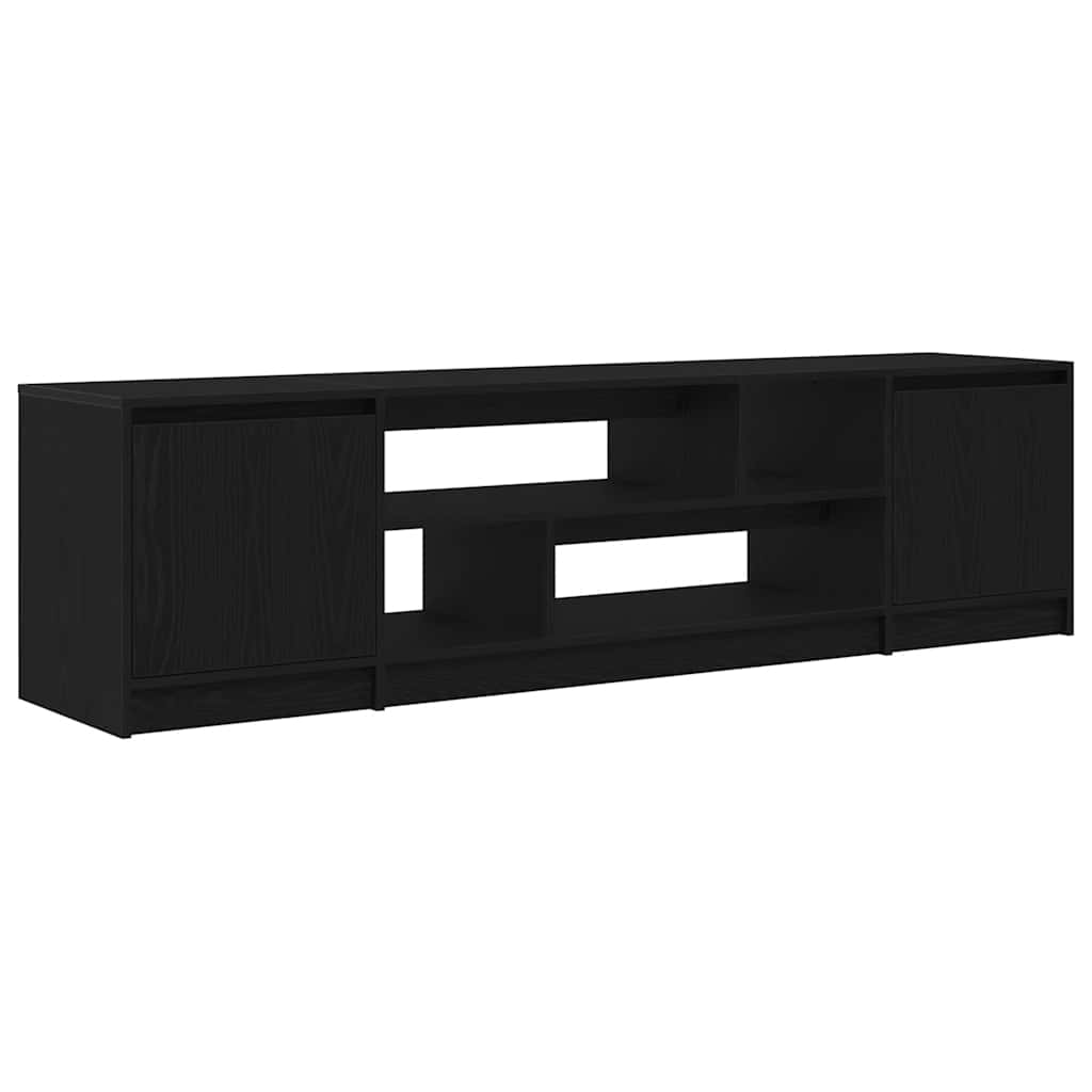 vidaXL TV Cabinet Black Oak 188,5x41x50 cm Engineered Wood