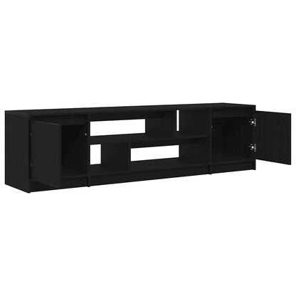vidaXL TV Cabinet Black Oak 188,5x41x50 cm Engineered Wood
