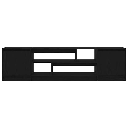 vidaXL TV Cabinet Black Oak 188,5x41x50 cm Engineered Wood