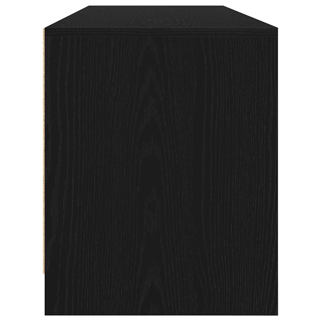 vidaXL TV Cabinet Black Oak 188,5x41x50 cm Engineered Wood