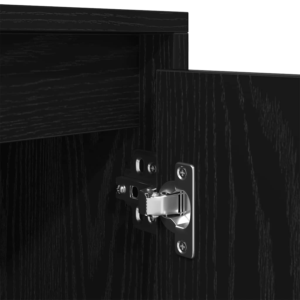 vidaXL TV Cabinet Black Oak 188,5x41x50 cm Engineered Wood