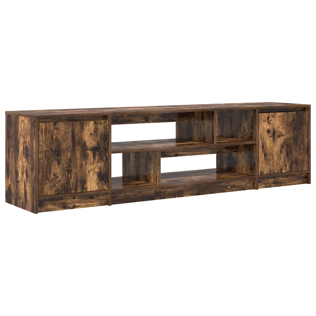 vidaXL TV Cabinet Smoked Oak 188,5x41x50 cm Engineered Wood