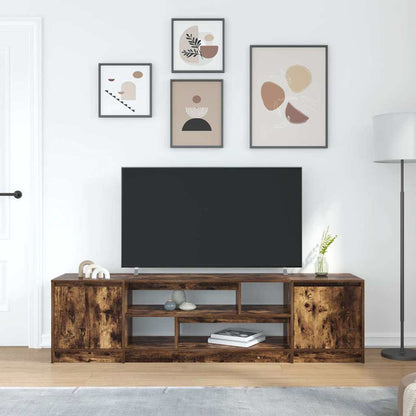 vidaXL TV Cabinet Smoked Oak 188,5x41x50 cm Engineered Wood