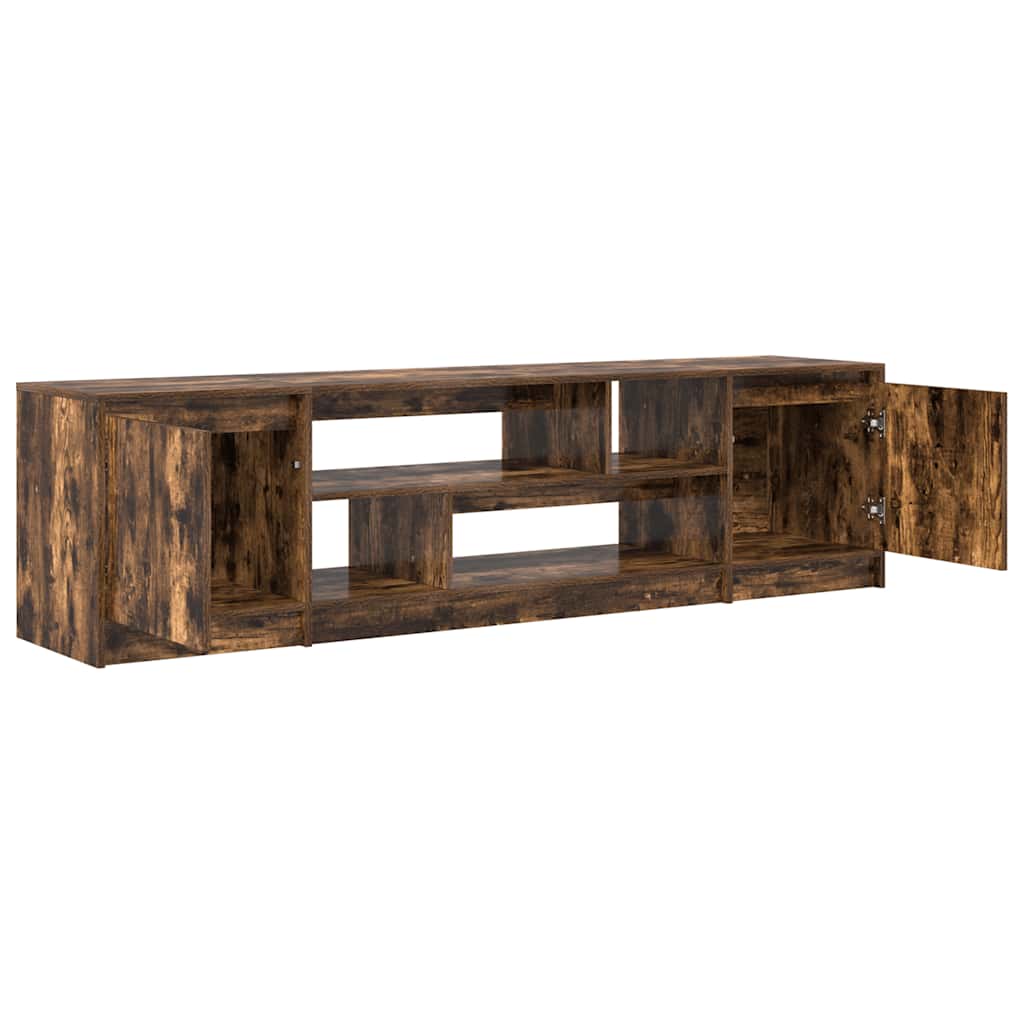 vidaXL TV Cabinet Smoked Oak 188,5x41x50 cm Engineered Wood