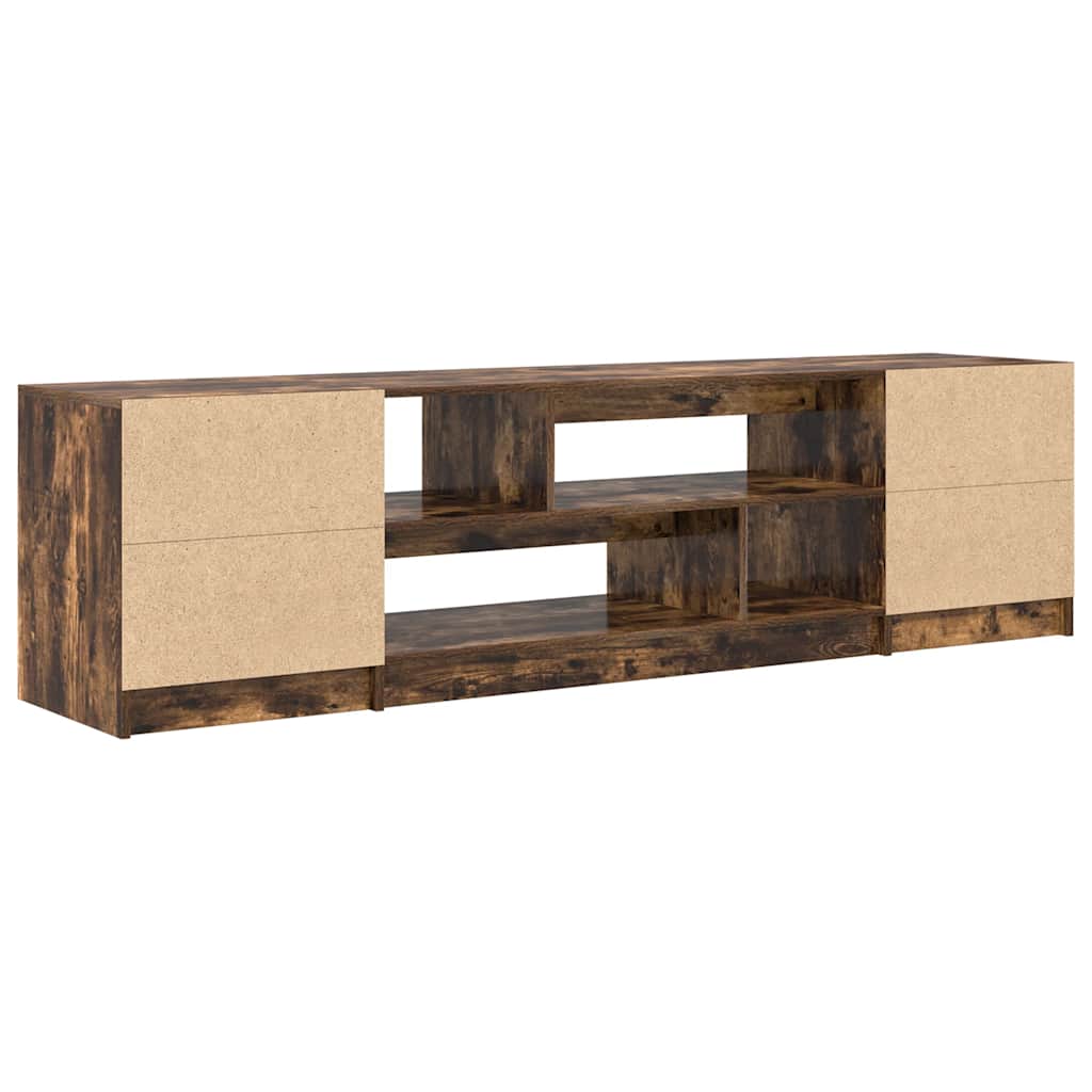 vidaXL TV Cabinet Smoked Oak 188,5x41x50 cm Engineered Wood