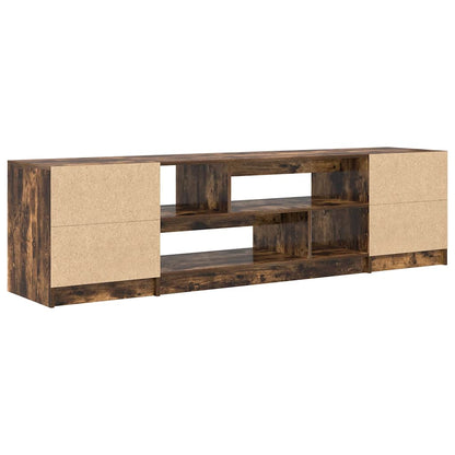 vidaXL TV Cabinet Smoked Oak 188,5x41x50 cm Engineered Wood