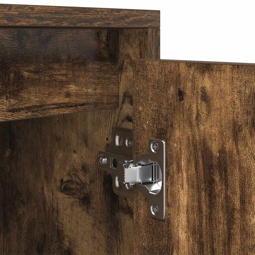 vidaXL TV Cabinet Smoked Oak 188,5x41x50 cm Engineered Wood