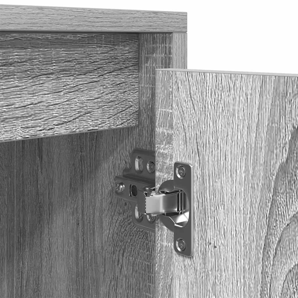 vidaXL TV Cabinet Grey Sonoma 188,5x41x50 cm Engineered Wood