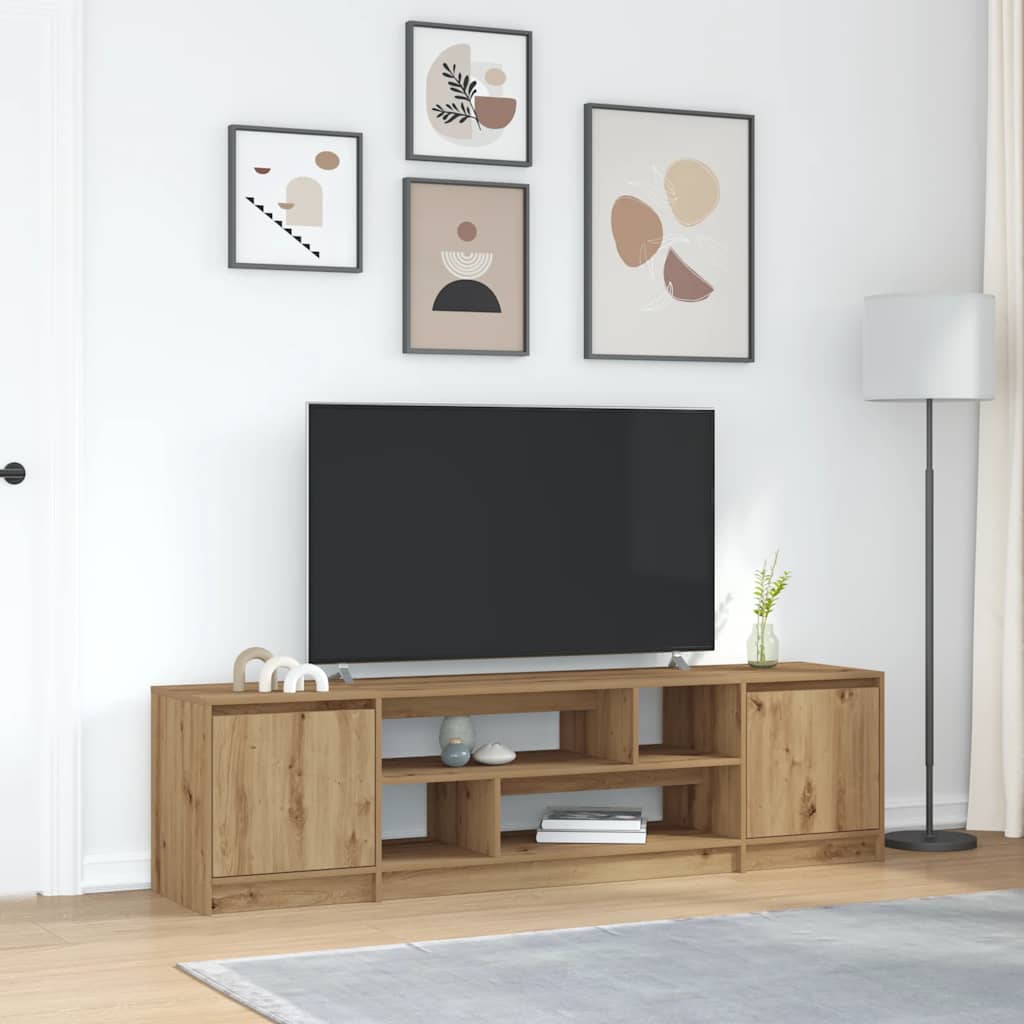 vidaXL TV Cabinet Artisan Oak 188.5x41x50 cm Engineered Wood