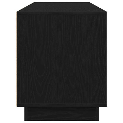 vidaXL TV Cabinet with LED Lights Black Oak 160.5x41x50 cm