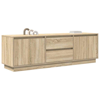 vidaXL TV Cabinet with LED Lights Sonoma Oak 160.5x41x50 cm