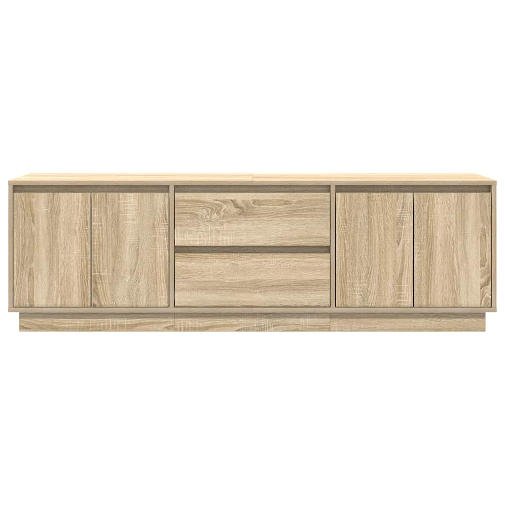 vidaXL TV Cabinet with LED Lights Sonoma Oak 160.5x41x50 cm