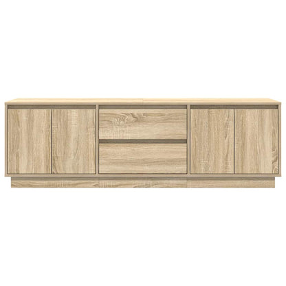 vidaXL TV Cabinet with LED Lights Sonoma Oak 160.5x41x50 cm