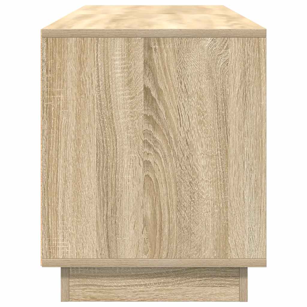 vidaXL TV Cabinet with LED Lights Sonoma Oak 160.5x41x50 cm