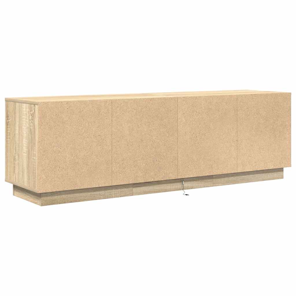 vidaXL TV Cabinet with LED Lights Sonoma Oak 160.5x41x50 cm