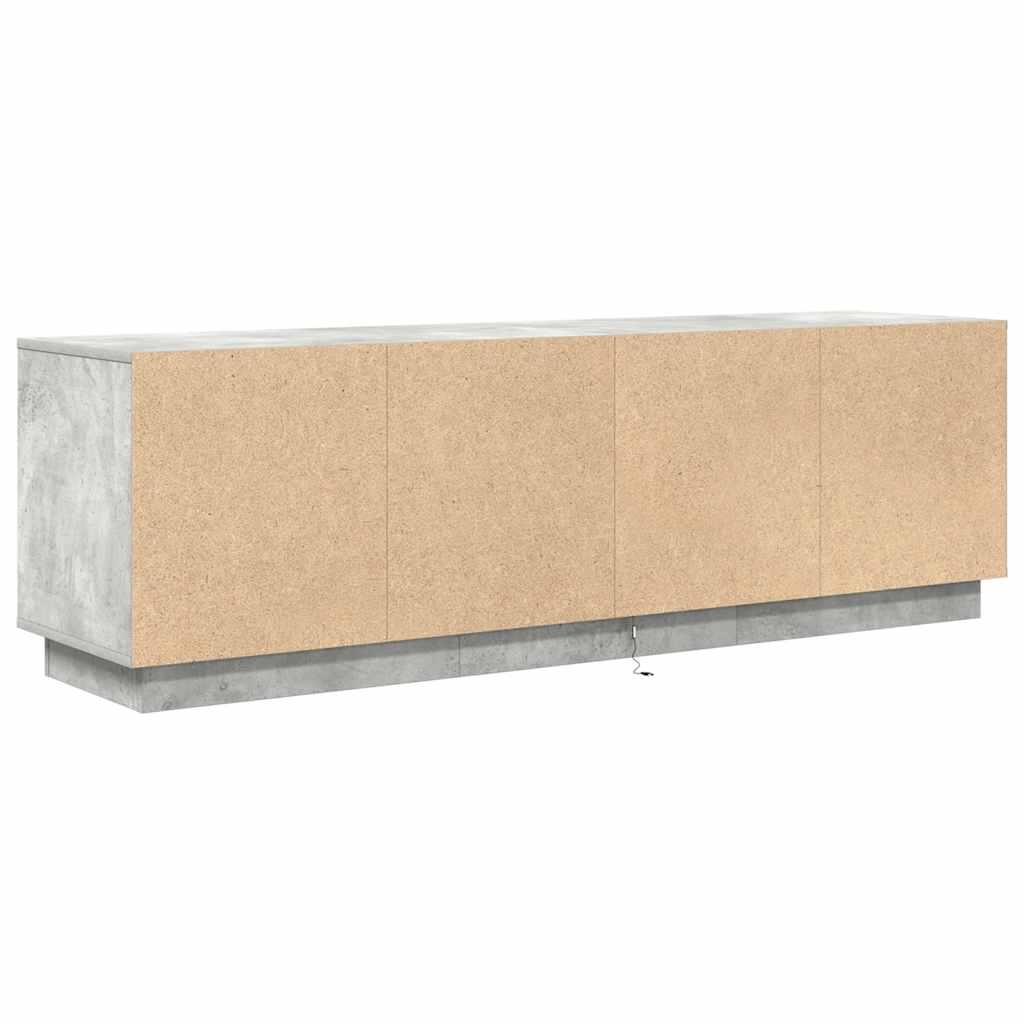 vidaXL TV Cabinet with LED Lights Concrete Grey 160.5x41x50 cm
