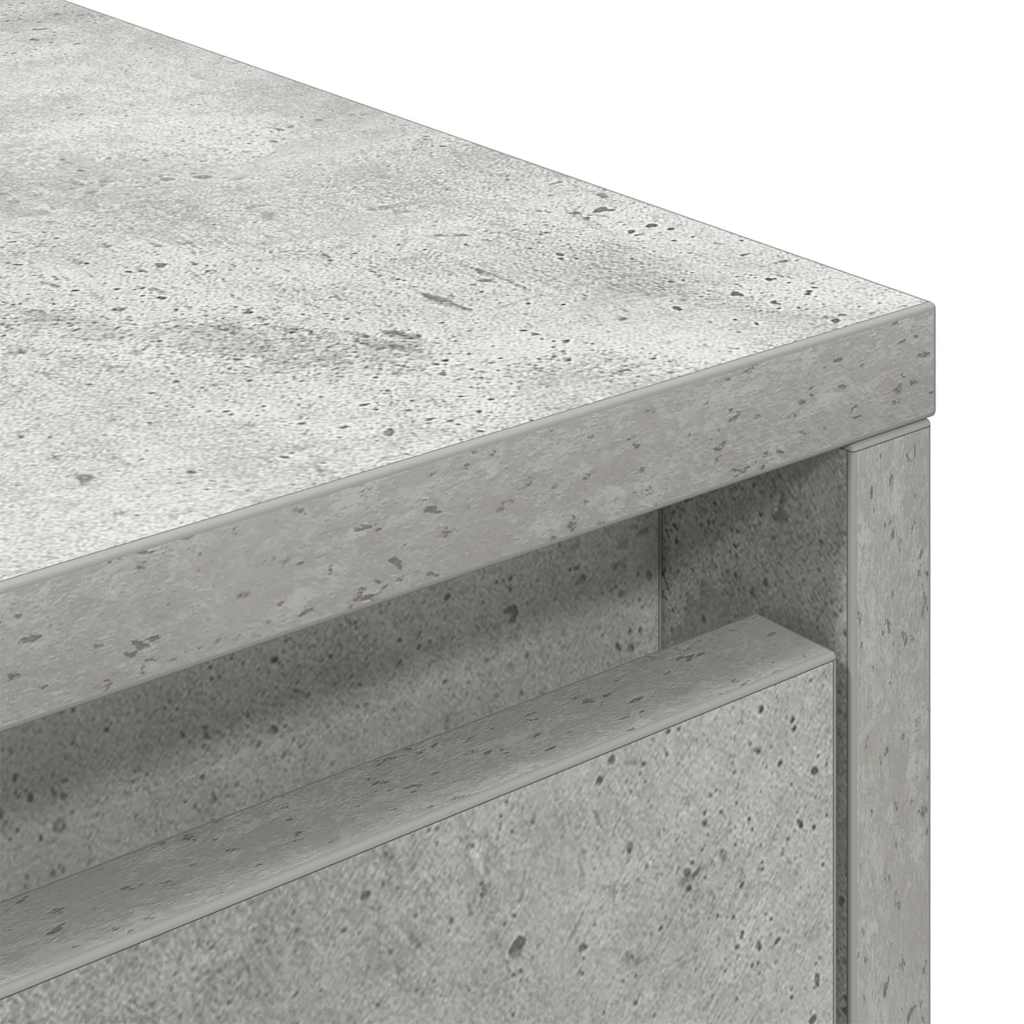 vidaXL TV Cabinet with LED Lights Concrete Grey 160.5x41x50 cm