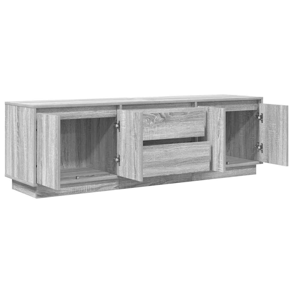 vidaXL TV Cabinet with LED Lights Grey Sonoma 160.5x41x50 cm