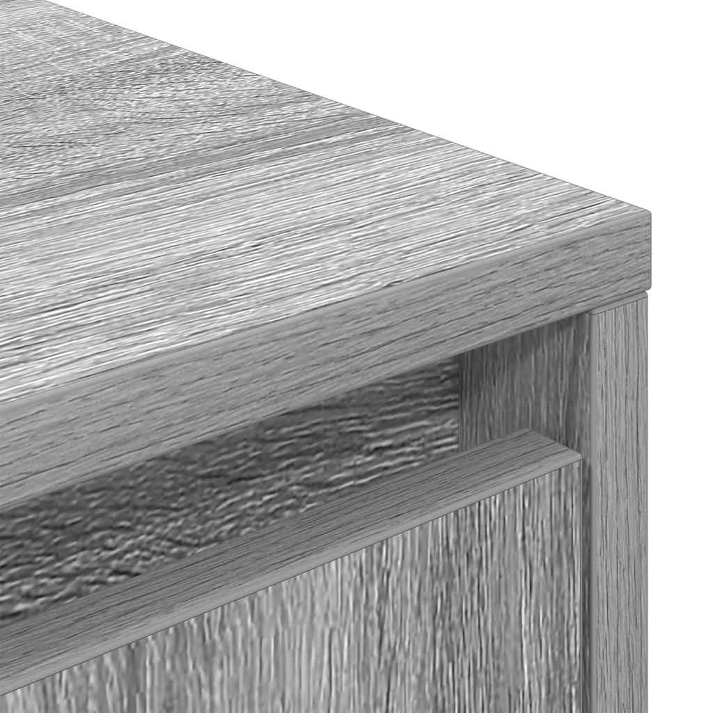 vidaXL TV Cabinet with LED Lights Grey Sonoma 160.5x41x50 cm