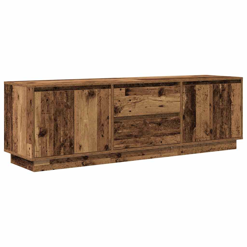 vidaXL TV Cabinet with LED Lights Old Wood 160.5x41x50 cm