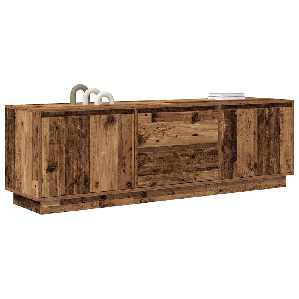 vidaXL TV Cabinet with LED Lights Old Wood 160.5x41x50 cm