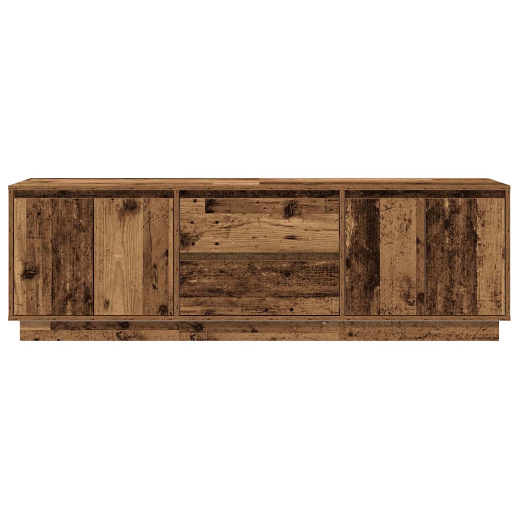 vidaXL TV Cabinet with LED Lights Old Wood 160.5x41x50 cm